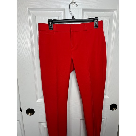 Banana Republic Sloan Fit Solid Orange Pant Skinny Fit Size 4 - Picture 3 of 14